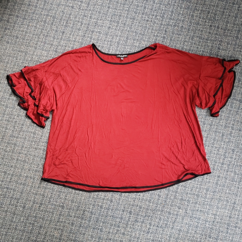 Ruffle sleeve top